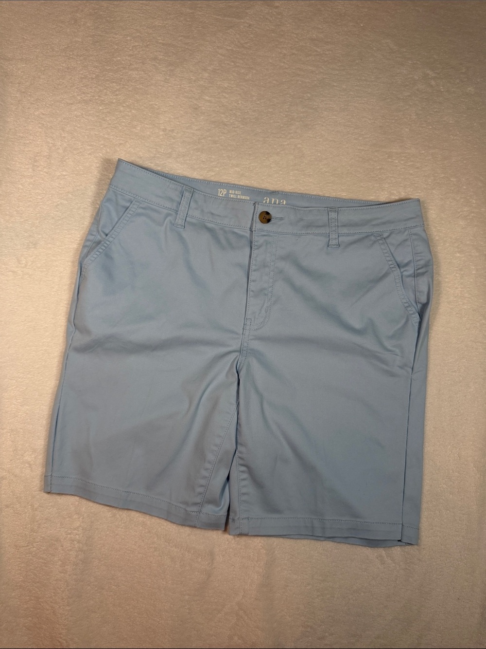 a.n.a Light Blue Flat-Front women’s Bermuda Shorts